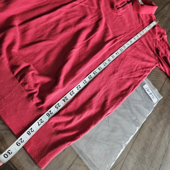 Father Sons Half-Zip Red Sweater Collared Pullover Long Sleeve Knit Size Medium - Picture 11 of 12